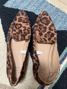 a new day Leopard-Print Pointed Toe Flats - Brown/Black
